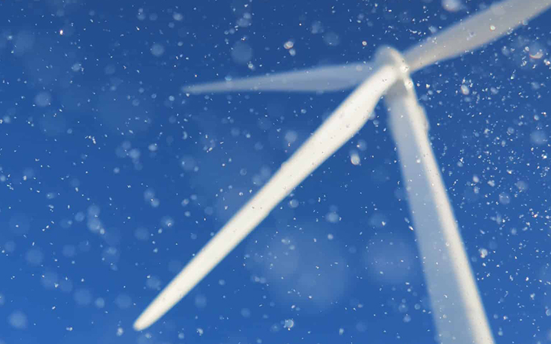 下雪天的风电
